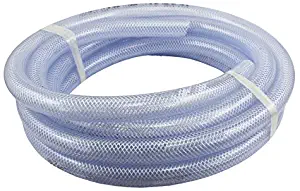 Duda Energy HPpvc150-010ft 10' x 1-1/2" ID High Pressure Braided Clear Flexible PVC Tubing Heavy Duty UV Chemical Resistant Vinyl Hose