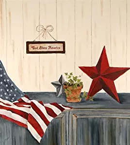 Star & Stripes Appliance Art Decorative Magnetic Dishwasher Front Panel Cover - Quick, Easy & Affordable DIY Kitchen Upgrade - Print by Marti Idlet