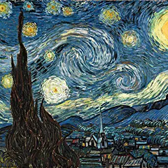 Famous Paintings Magnetic Dishwasher Door Cover Sheet, Vinyl Decorative Panel Decal For An Instant, Easy Update (23.5 x 26 Inches, Easily Trimmable, Starry Night)