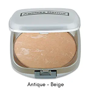 Ageless Derma Mineral Baked Foundation- A Vegan and Gluten Free Makeup Foundation (Antique Beige)