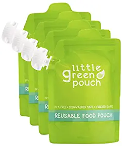 Little Green Pouch Reusable Food Pouch - 6 oz - 4 ct
