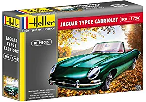 Heller 80719" Jaguar Type E 3L8 OTS Cabriolet Plastic Model Kit, 1:24 Scale