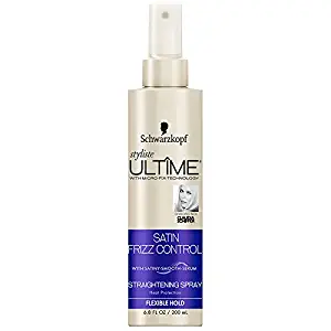 Schwarzkopf Styliste Ultime Satin Frizz Control Heat Protection Straightening Spray, 6.8 Ounce