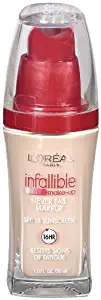 L'Oreal Paris Infallible Advanced Never Fail Makeup, Classic Ivory, 1.0 Ounces