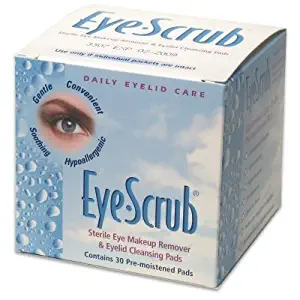 Eye Scrub Sterile Eye Makeup Remover & Eyelid Cleansing Pads 30 Ea (Pack of 6) - (Total of 180 Pads)