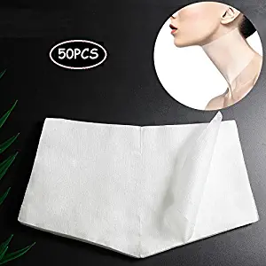 Auch Natural Silk Neck Mask Sheets, 50 Pcs Ultra-thin Soft Silk Neck Mask Paper Sheets for Wrinkle Reduction, Neck Mask DIY, Spa Skin Care Treatment Neck Covering