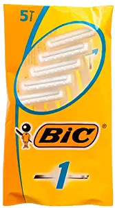 Bic Disposable Razor Shavers Normal Single Blade 5Count (Pack of 6)