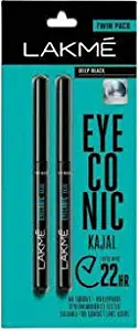 Eyeconic Kajal Twin Pack, Black, 0.35g with 0.35g
