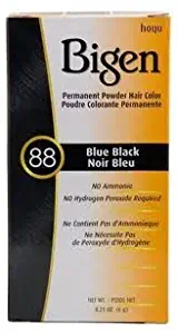 Bigen Powder Hair Color #88 Blue Black (6 Pack)