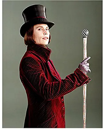 Johnny Depp as Willy Wonka Close Up Pose 8 x 10 Inch Photo