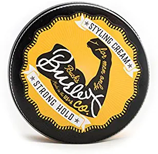 Buck's Burley Hair Cream for Men - Styling & Forming with Strong Hold & Matte Finish - Sandalwood Scent (3.0 oz)