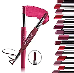 Innovative 8 PC duo ends long lasting matte nude lipstick + one end lipstick Liner (8 PC Set 3 (1-8))