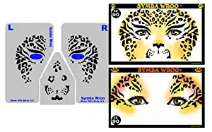 Face Painting Stencil - StencilEyes Symba Wroo - Cheetah