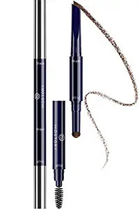 3 in 1 Super Model Eyebrow Pencil - MOSTORY Perfect Brow Stylist Waterproof Brown Eye Brow Makeup Long Lasting Professional Soft Powder Pen Brush (MEDIUM BROWN)