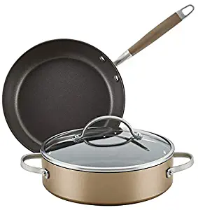 Anolon Advanced Hard-Anodized Nonstick 3-Piece Cookware Set. Bronze