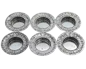 Tea Light Candle Holder Metal Lid Inserts for Regular Mouth Mason, Ball, Canning Jars, 6 Pack