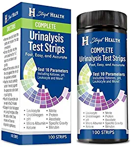 Urine Test Strips - Stript Health 10 Parameter Complete Urinalysis Testing 100ct, Urinary Tract Infection Strips (UTI) Ketones - Protein - pH - Great for Easy Testing Kidney, Liver, Ketosis & Paleo