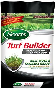 Scotts 38505 Turf Builder, 5,000-sq ft Lawn Food with Moss Control Fertilizer, 5 M