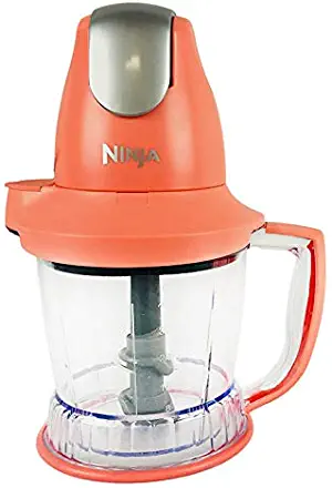 Ninja Storm Master Prep Food Processor Blender Powerful One Touch 450W Motor Pod BPA-Free Pitcher Dishwasher Safe QB751Q (Renewed) (Peach)