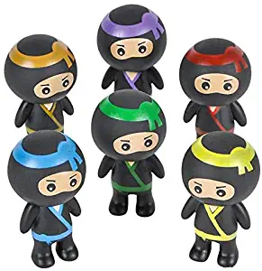 SRENTA 2" Mini Ninja Warriors Fighters Figures, Mini Ninja Buddies, Fun Decorations for Great Party Flavors, Pack of 24