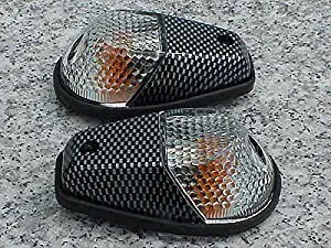 Carbon/Clear Flush-Mount Turn Signals for Honda CBR600RR CBR1000RR CBR 600RR 1000RR F3 F4i RR Kawasaki Ninja 250 300 500 ZX6R ZX10R Suzuki GSXR600 GSXR750 GSXR1000 GSXR 600 750 1000 Yamaha YZF R6 R1