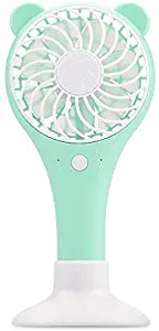 Tonyhoney Mini Handheld Fan Portable, Hand Held Personal Fan Rechargeable Battery Operated Powered Cooling Desktop Electric Fan, 1200Mah Battery 2 Modes for Home Office Travel Outdoor Green