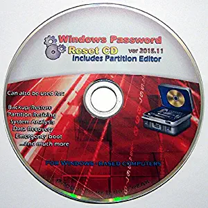 Recovery Boot Password Reset CD - Works with Windows 7 / XP / 2000 / 98 - NEW 2015 Version!