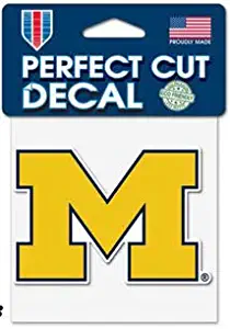 WinCraft NCAA University of Michigan Wolverines Perfect Cut Color Decal, 4" x 4"