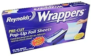 Reynolds Wrappers Pop Up / Foil Sheets (6 Packs) No cutting or Tearing